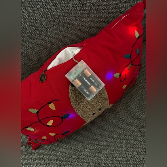 Pier 1 Red Reindeer Holiday Pillow - Picture 5 of 6